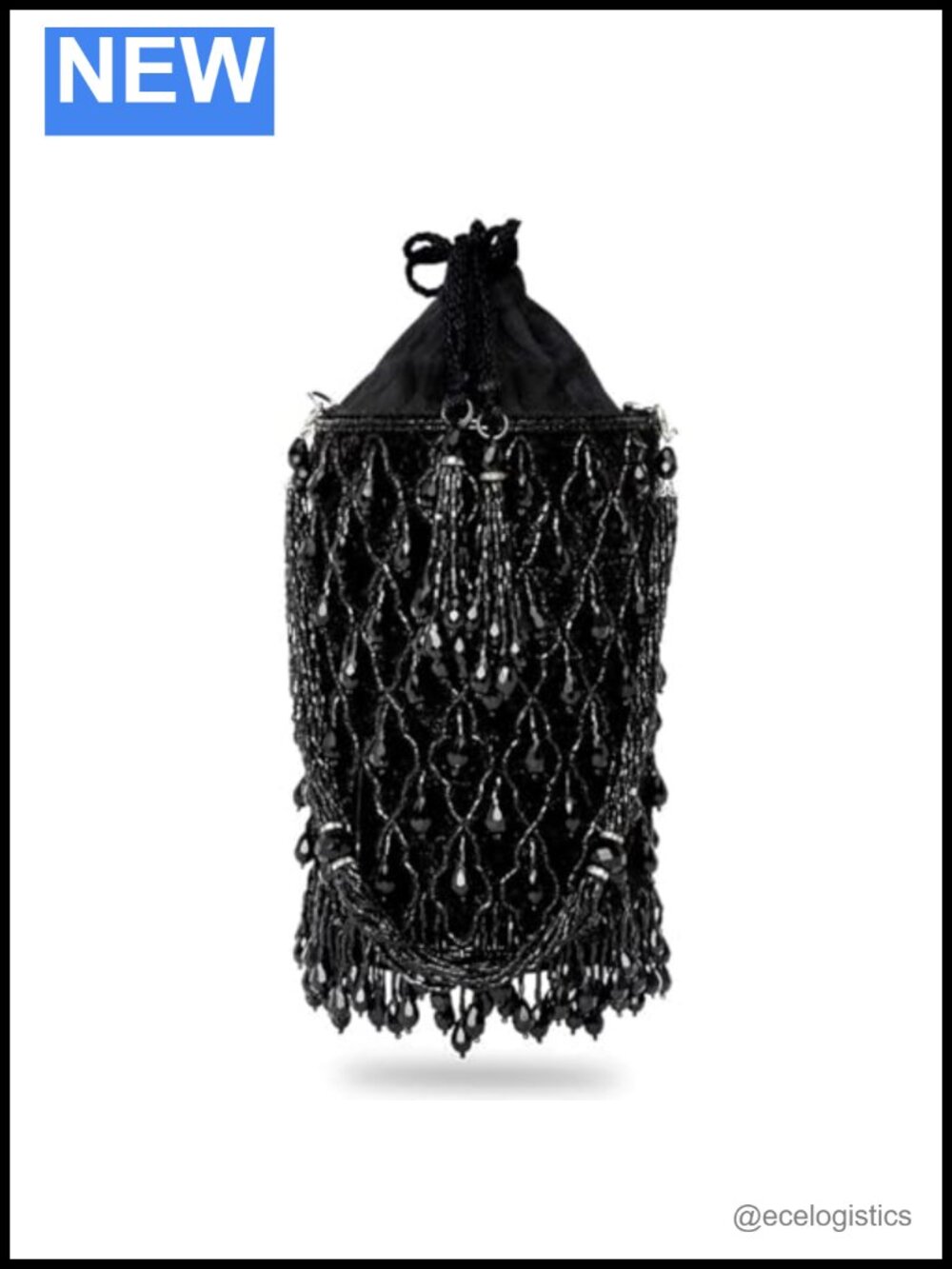 Handmade Evening Wristlet Clutch Bridal Purse Drawstring Chain Strap Fabric